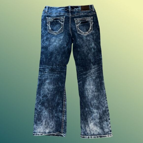 Maurices Acid Washed Straight Leg Jeans Size 9/10 Short #43 - Picture 5 of 7